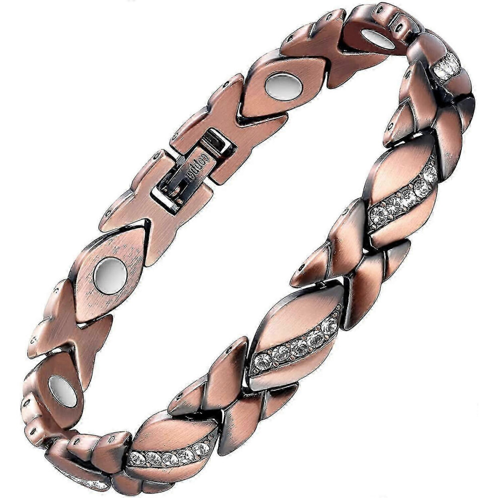 100% Pure Copper Magnetic Bracelets for Women - Arthritis Pain Relief - 3500 Gauss Magnet Therapy - RSI & Carpal Tunnel t