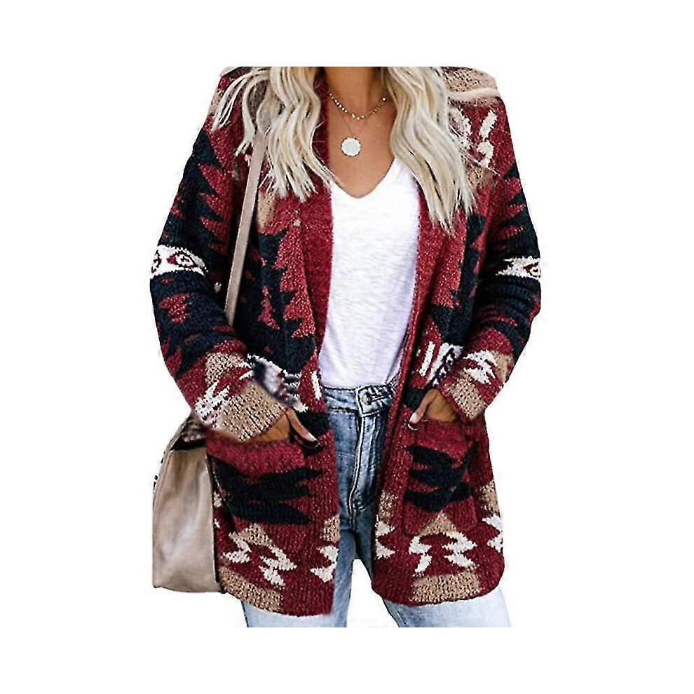 (S) Christmas Cardigan For Women Comfy Casual Lightweight Open Front Cardigan Long Sleeve Graphic Tops Shirts