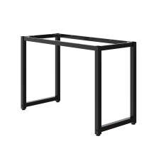 110x50x71cm Open Cuboid Anti-slip Black Iron Table Frame, Black