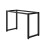 Living And Home 110x50x71cm Open Cuboid Anti-slip Black Iron Table Frame, Black 1