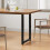 Living And Home 110x50x71cm Open Cuboid Anti-slip Black Iron Table Frame, Black 2