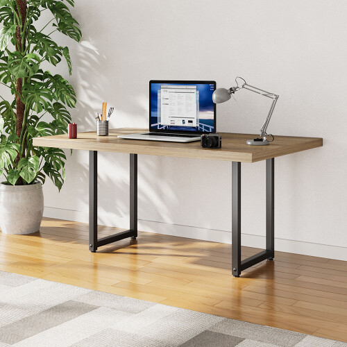 Living And Home 110x50x71cm Open Cuboid Anti-slip Black Iron Table Frame, Black 2