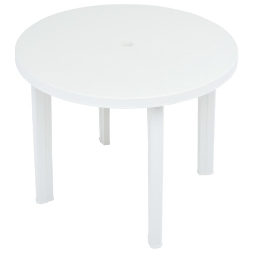 VidaXL (white) vidaXL Coffee Table Outdoor Couch Side Table Dinner Table Garden Stand Plastic 2