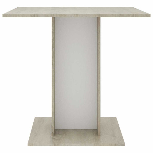 VidaXL (white and sonoma oak) vidaXL Dining Table Kitchen Dinner Table Dining Room Table Engineered Wood 2