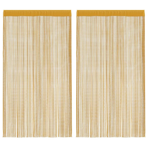 VidaXL (gold) vidaXL 2x String Curtains Room Divider Background 100/140x250 cm Multi Colours