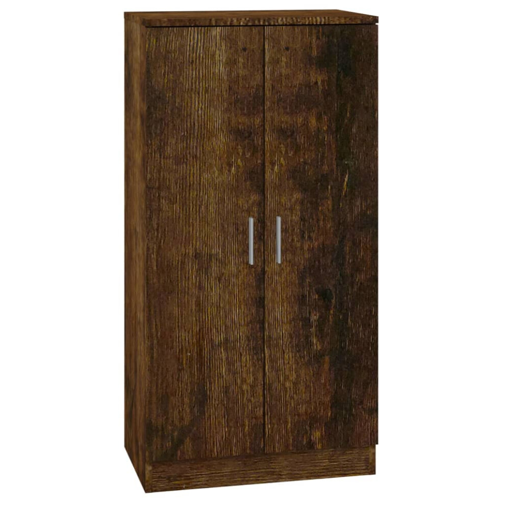 Vidaxl (Smoked Oak) Shoe Cabinet 7 Shelves Rack Home Cupboard Footwear Stand Multi Colours