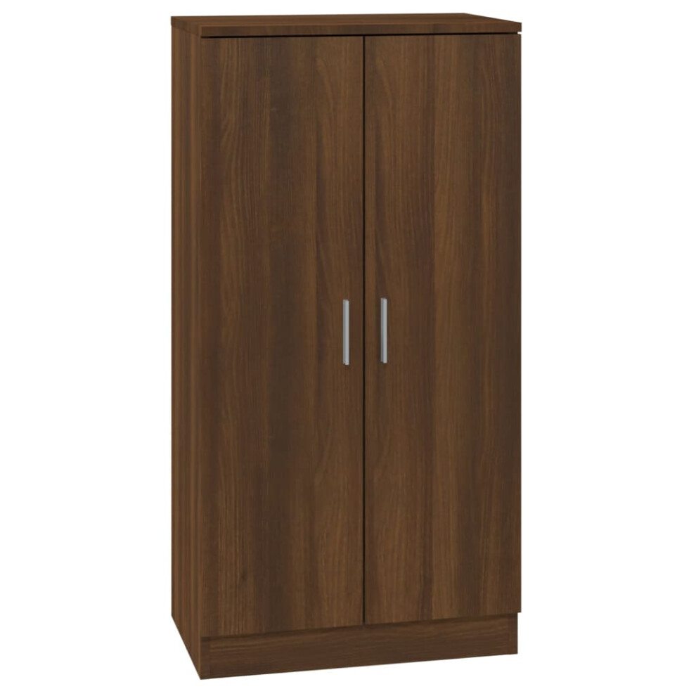 Vidaxl ( Oak) Shoe Cabinet 7 Shelves Rack Home Cupboard Footwear Stand Multi Colours Brown