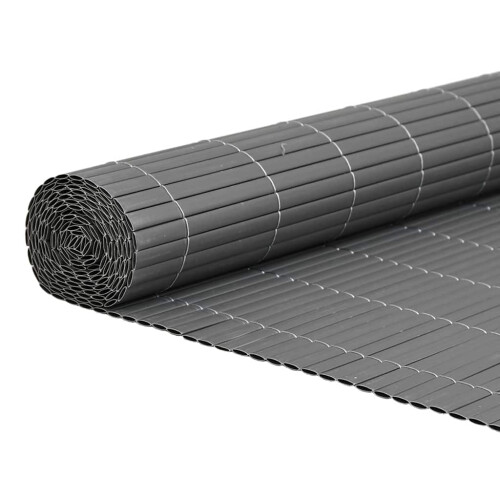 VidaXL vidaXL Gartenzaun Doppelseitig Grau 1,8x3 m PVC 1