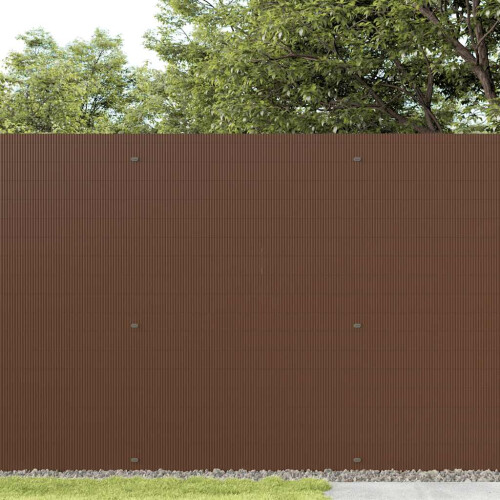 VidaXL vidaXL Gartenzaun Doppelseitig Braun 1,8x3 m PVC 1