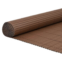 (brown, 180 x 500 cm) vidaXL Double-Sided Garden Fence Privacy Outdoor Fence Barrier Lawn Barrier