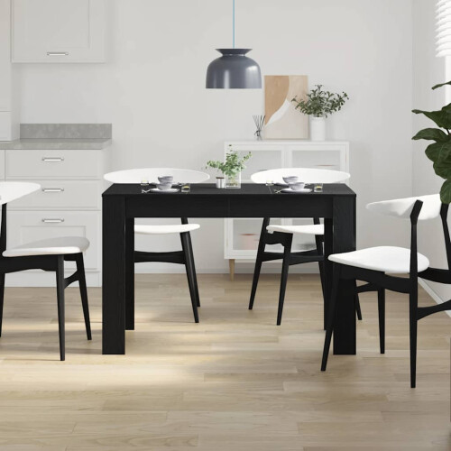 VidaXL (black oak) vidaXL Dining Table Kitchen Dinner Table Dining Room Table Engineered Wood 2