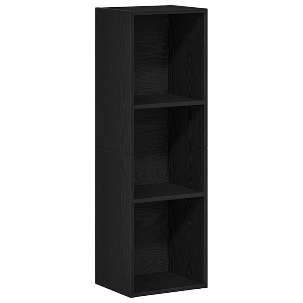 Vidaxl (Black Oak, 36 X 30 X 114 Cm) Book Cabinet/Tv Cabinet Engineered Wood Highboard Cupboard Bookshelf