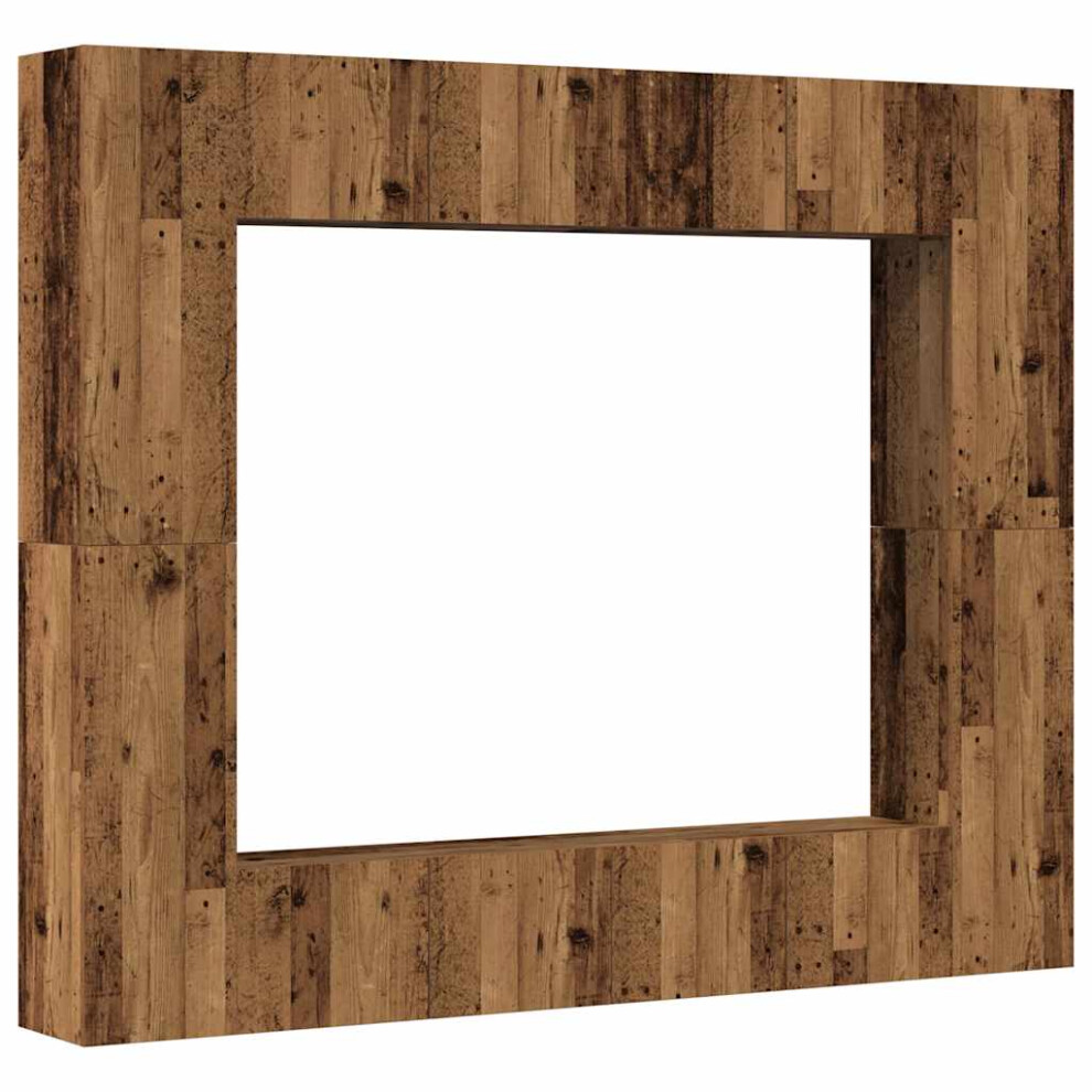 Vidaxl (Old Wood) Tv Cabinet Set 8 Piece Chipboard Tv Stand Multi Colours Multi Sizes