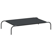 (black, 110 x 65 x 20 cm/ oxford) vidaXL Elevated Dog Bed Black Textilene Puppy Sleeping Basket Multi Sizes