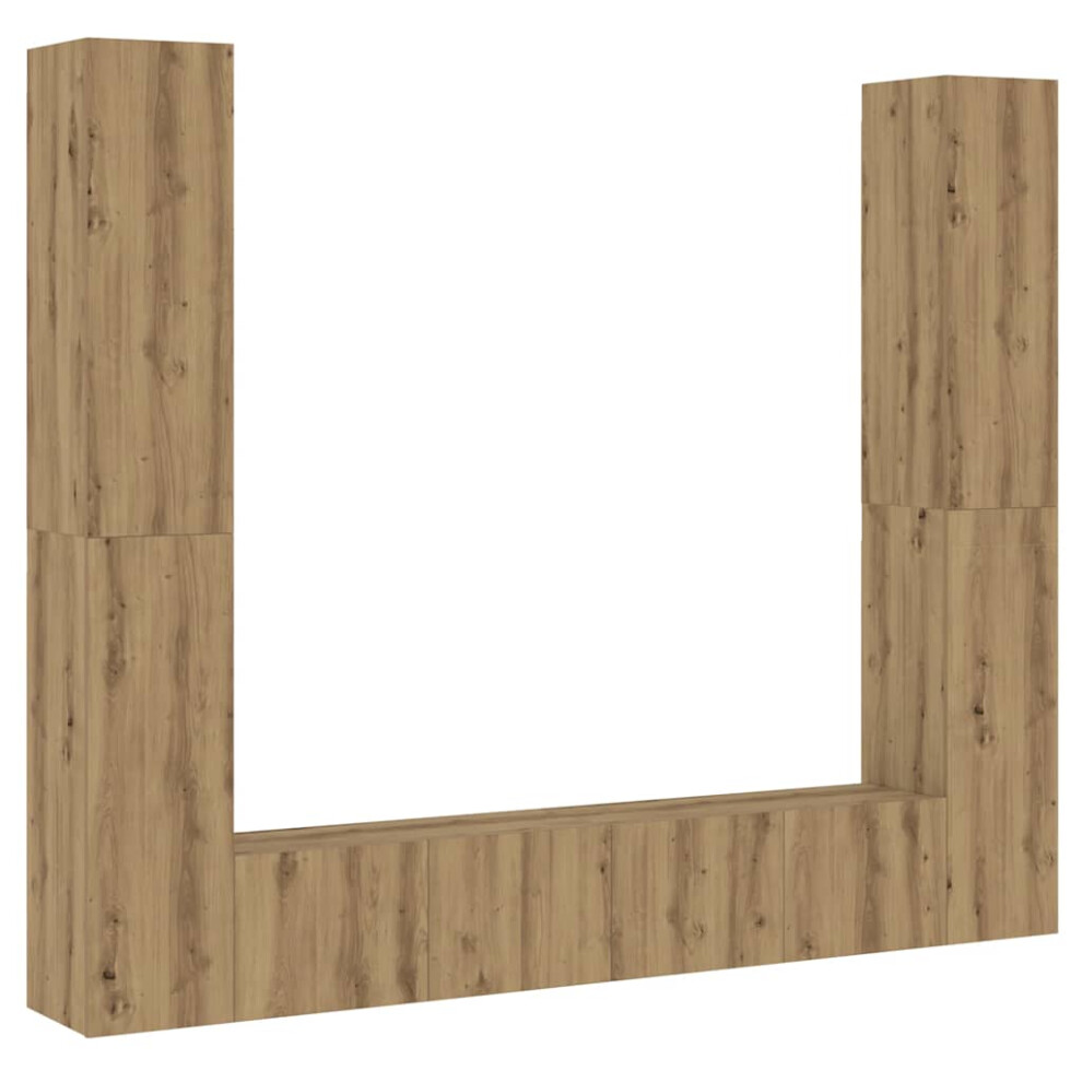 Vidaxl (Artisan Oak) Tv Cabinet Set 6 Piece Chipboard Tv Cabinet Multi Colours Multi Sizes