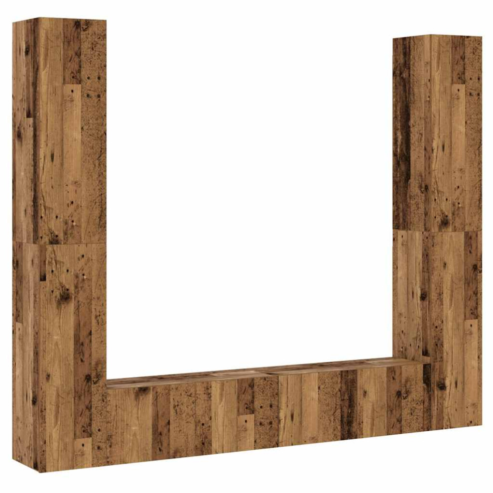 Vidaxl (Old Wood) Tv Cabinet Set 6 Piece Chipboard Tv Cabinet Multi Colours Multi Sizes