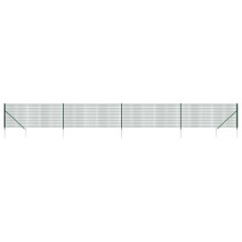 vidaXL Maschendrahtzaun mit Bodenhülsen Grün 0,8x10 m