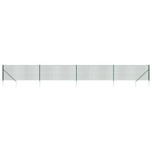 VidaXL vidaXL Maschendrahtzaun mit Bodenhülsen Grün 0,8x10 m 1