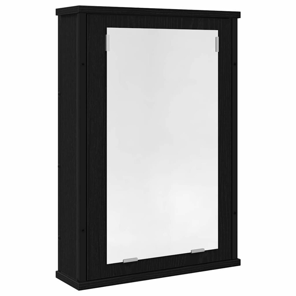 Vidaxl ( Oak) Bathroom Mirror Cabinet Oak 42X12x60 Cm Engineered Wood Black
