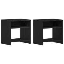 (black oak, 2 pcs) vidaXL Bedside Cabinet Bed Table Telephone Stand Nightstand Engineered Wood