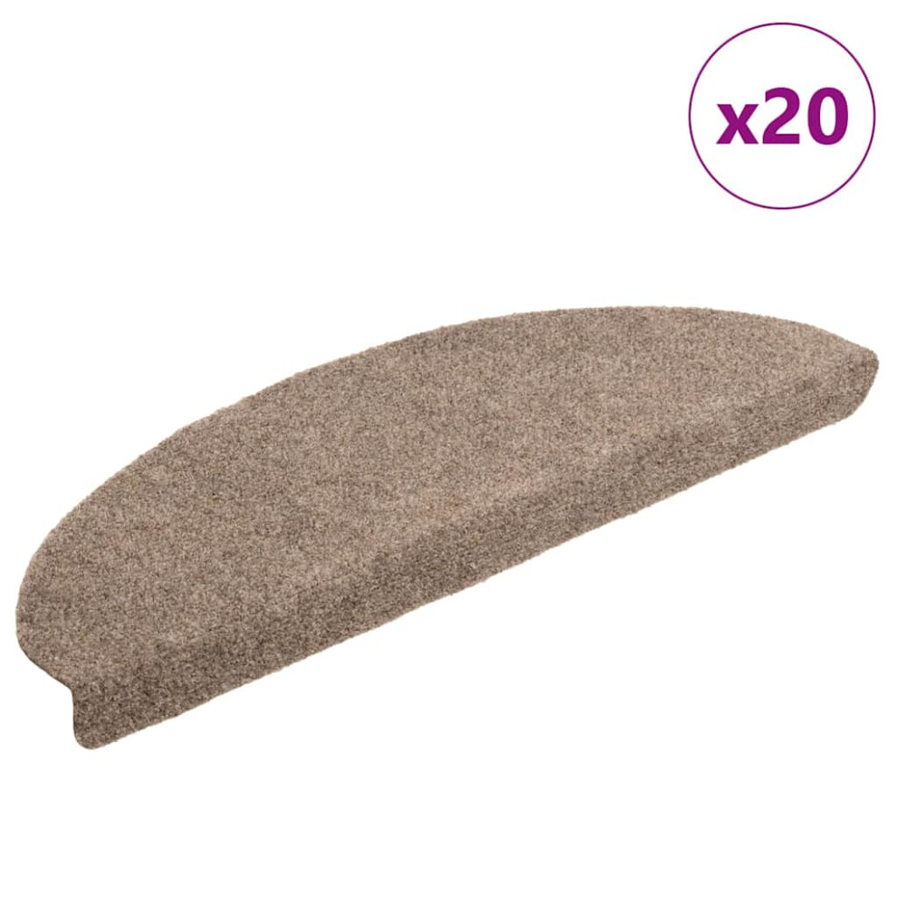 Vidaxl (Cream, 65 X 21 X 4 Cm/ 20 Pcs) Self-Adhesive Stair Mats Decoration Stair Protector Anti-Slip Stair Rug