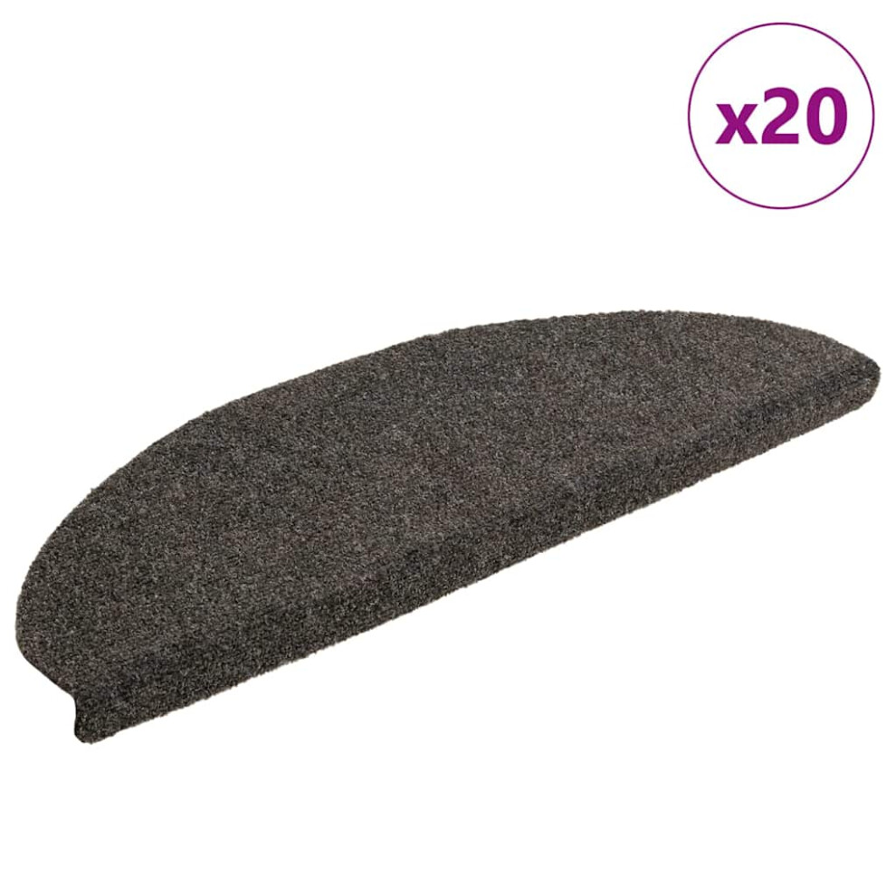 Vidaxl (Anthracite, 65 X 21 X 4 Cm/ 20 Pcs) Self-Adhesive Stair Mats Decoration Stair Protector Anti-Slip Stair Rug