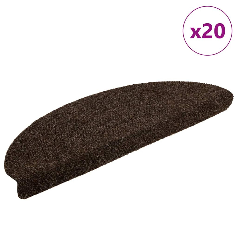 Vidaxl (Brown, 65 X 21 X 4 Cm/ 20 Pcs) Self-Adhesive Stair Mats Decoration Stair Protector Anti-Slip Stair Rug