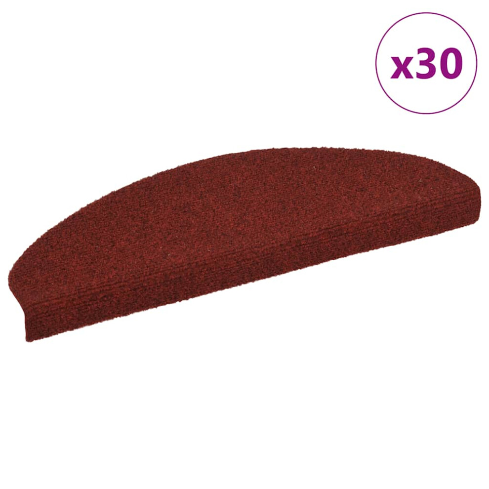 Vidaxl (Red, 65 X 21 X 4 Cm/ 30 Pcs) Self-Adhesive Stair Mats Decoration Stair Protector Anti-Slip Stair Rug