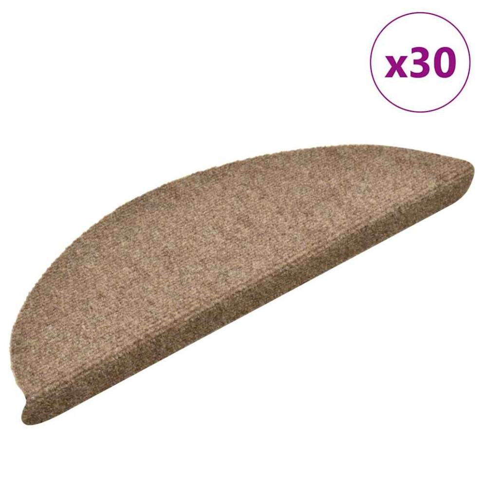 Vidaxl (Cream, 56 X 17 X 3 Cm/ 30 Pcs) Self-Adhesive Stair Mats Decoration Stair Protector Anti-Slip Stair Rug