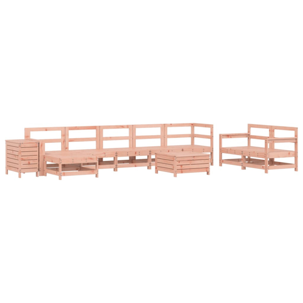 (natural douglas) vidaXL Garden Sofa Set 10 Piece Outdoor Sofa Set Corner Sofa Solid Wood Pine