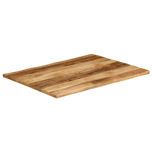 VidaXL (rough mango wood, 110 x 80 cm) vidaXL Table Top Replacement Board Desktop Accessory Solid Wood Live Edge 1