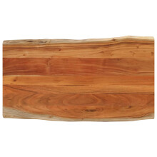 (acacia wood, 100 x 60 cm) vidaXL Table Top Replacement Board Desktop Accessory Solid Wood Live Edge