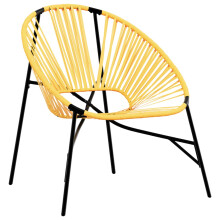 (black and yellow) vidaXL Garden Egg Chair Black and Light Grey Poly Rattan egg chair garden seat
