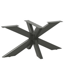 (anthracite, 98 x 58 x (42-43) cm) vidaXL Dining Table Legs Spider Shape Desk Legs Furniture Legs 2 pcs Steel