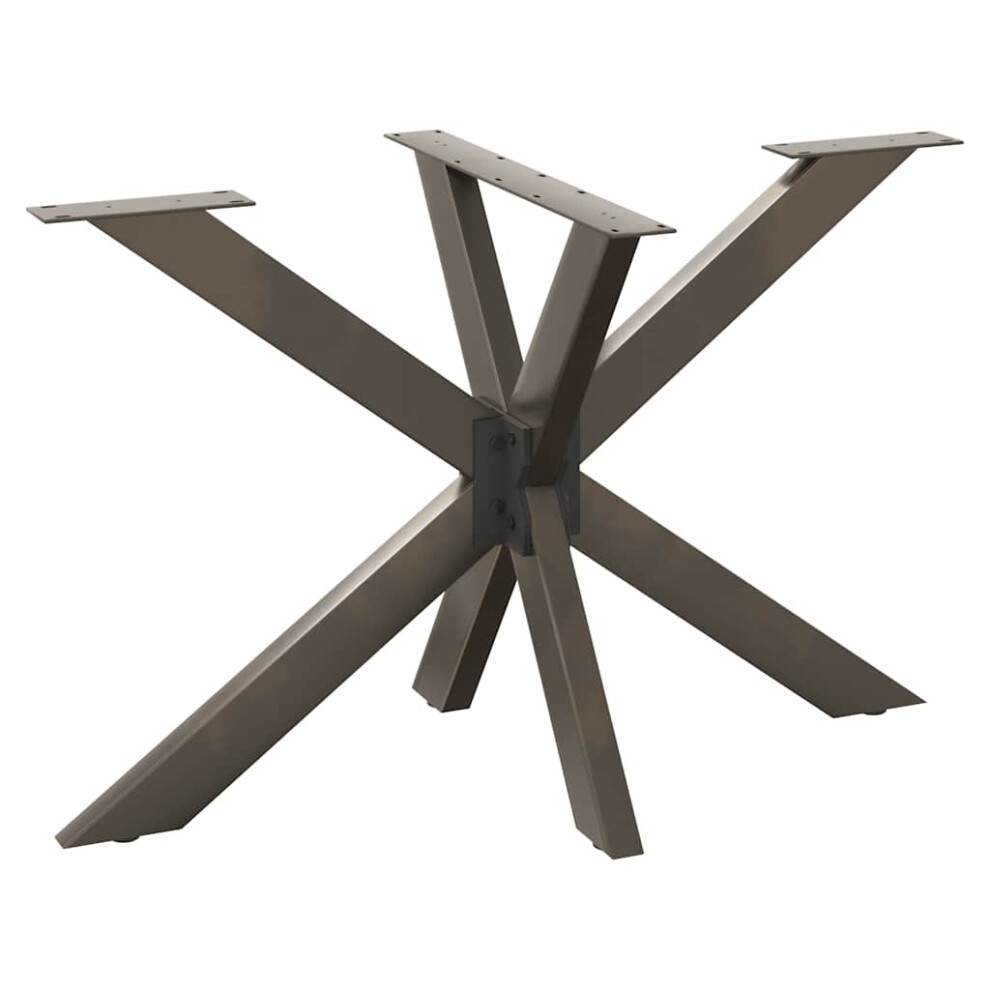 (natural, 120 x 68 x (72-73) cm) vidaXL Dining Table Legs Spider Shape Desk Legs Furniture Legs 2 pcs Steel