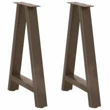 (natural, 50 x (72-73) cm) vidaXL Coffee Table Legs A-Shaped Desk Legs Metal Bar Stand DIY 2 pcs Steel