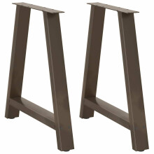 (natural, 80 x (72-73) cm) vidaXL Coffee Table Legs A-Shaped Desk Legs Metal Bar Stand DIY 2 pcs Steel