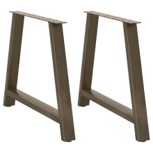 (natural, 90 x (72-73) cm) vidaXL Coffee Table Legs A-Shaped Desk Legs Metal Bar Stand DIY 2 pcs Steel
