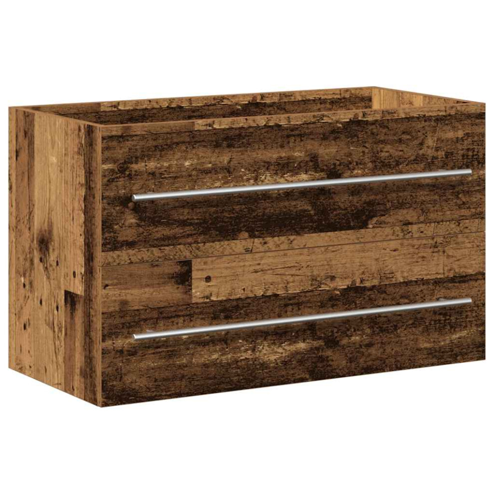 Vidaxl (Old Wood, 80 X 38.5 X 48 Cm) Bathroom Sink Cabinet Old Wood 80X38.5x48 Cm Engineered Wood