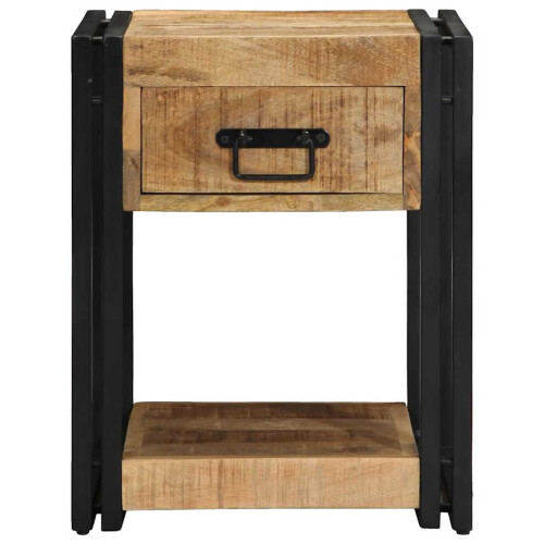 VidaXL (1 pcs) vidaXL Bedside Cabinet 40x40x50 cm Solid Rough Wood Mango bedside table 2