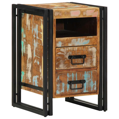VidaXL (Solid reclaimed wood) vidaXL Bedside Cabinet 40x40x59 cm Solid Wood Reclaimed bedside table