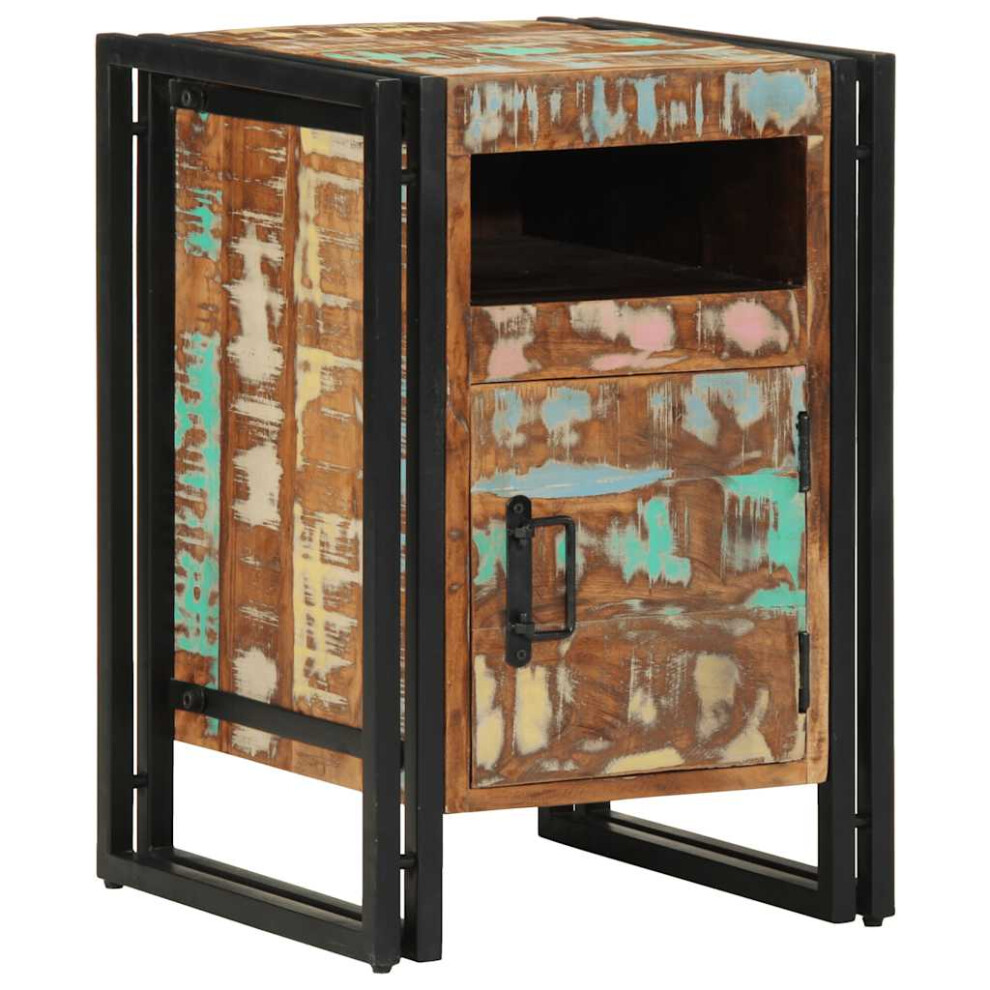 Vidaxl (Solid Reclaimed Wood) Bedside Cabinet 40X40x59 Cm Solid Wood Reclaimed Bedside Table