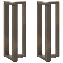 (38 x 25 x (72-73) cm) vidaXL Dining Table Legs T-Shaped Desk Legs Metal Furniture Legs 2 pcs Steel