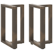 (60 x 35 x (72-73) cm) vidaXL Dining Table Legs T-Shaped Desk Legs Metal Furniture Legs 2 pcs Steel