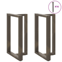 (60 x 35 x (90-91) cm) vidaXL Dining Table Legs T-Shaped Desk Legs Metal Furniture Legs 2 pcs Steel