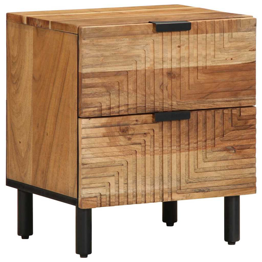 (1 pcs) vidaXL Bedside Cabinet 40x33x46 cm Solid Wood Acacia bedside table nightstand