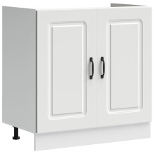 (sink base cabinet 80 cm) vidaXL Oven Cabinets Kitchen Cabinet Oven Unit 2 pcs Lucca Engineered Wood