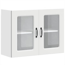 (wall glass cabinet 80 cm) vidaXL Oven Cabinets Kitchen Cabinet Oven Unit 2 pcs Lucca Engineered Wood