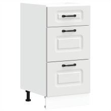 (kitchen base cabinet (3 drawers) 40 cm) vidaXL Oven Cabinets Kitchen Cabinet Oven Unit 2 pcs Lucca Engineered Wood