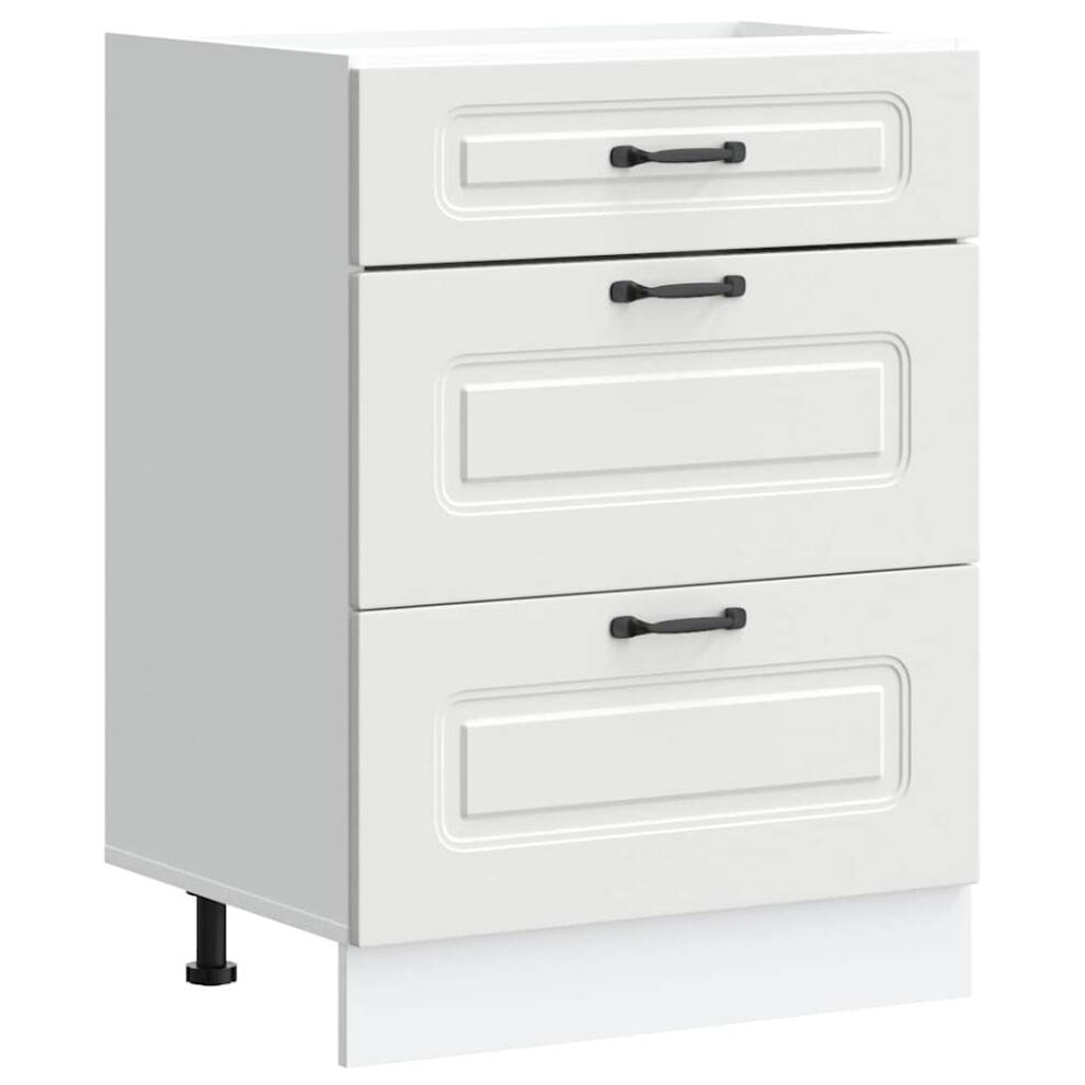 (Kitchen Base Cabinet (3 Drawers) 60 Cm) Vidaxl Oven Cabinetsâ Kitchen Cabinet Oven Unit 2 Pcs Lucca Engineered Wood 8721158426253